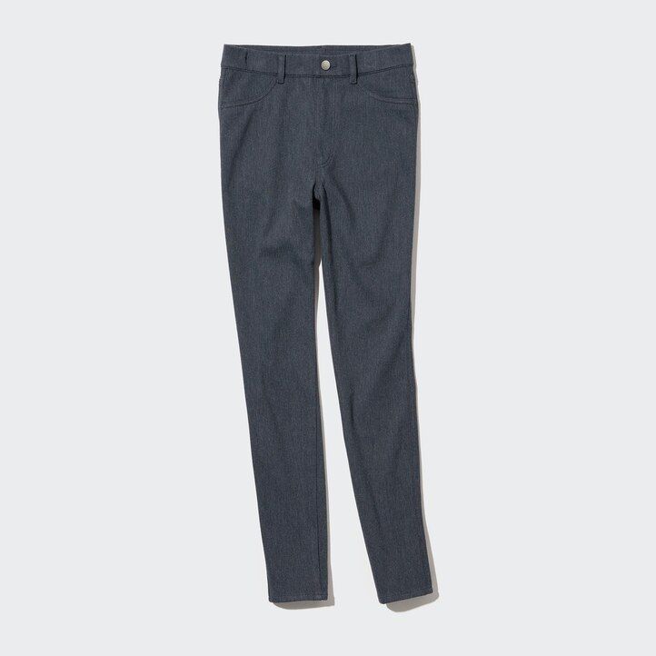grå uniqlo heattech ultra stretch high rise-toppar för kvinnor