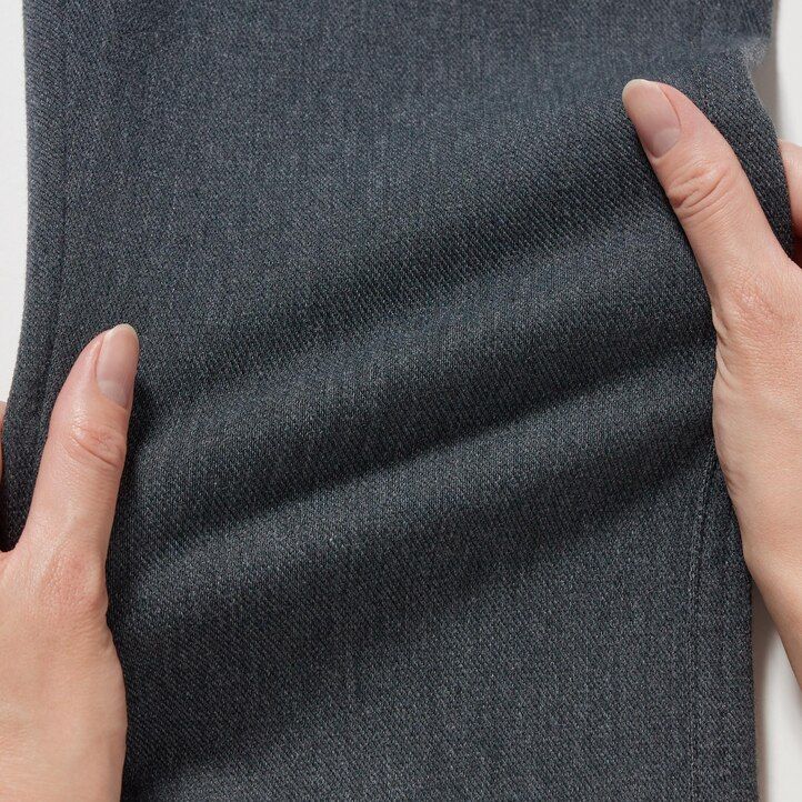grå uniqlo heattech ultra stretch high rise-toppar för kvinnor
